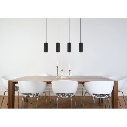 Globo - Hängeleuchte 4xGU10/25W/230V schwarz