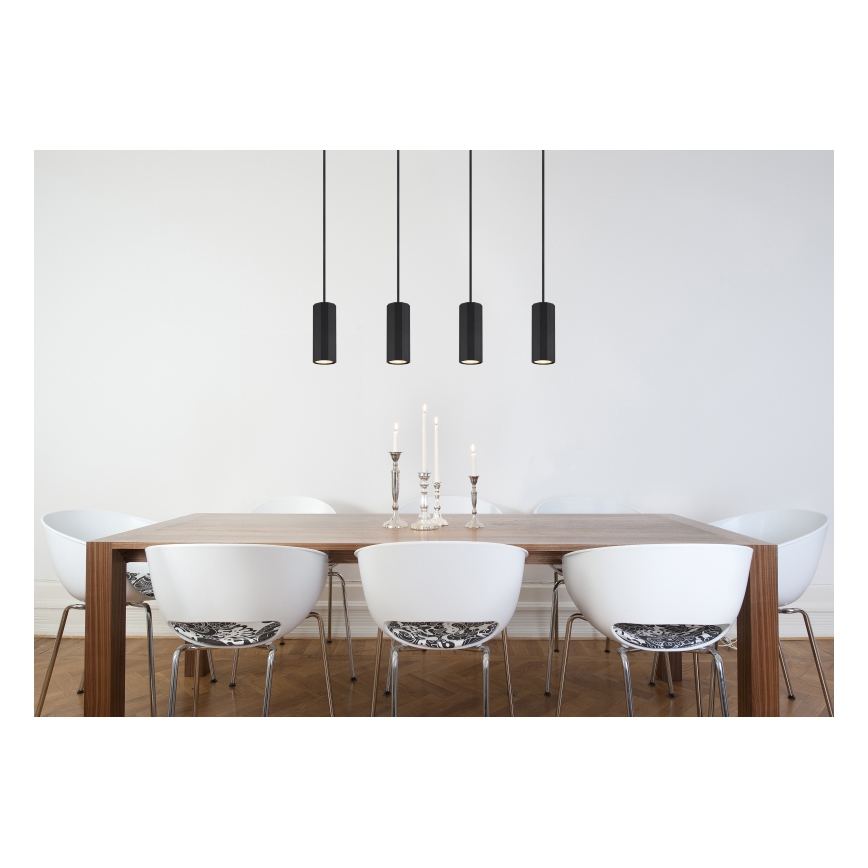 Globo - Hängeleuchte 4xGU10/25W/230V schwarz