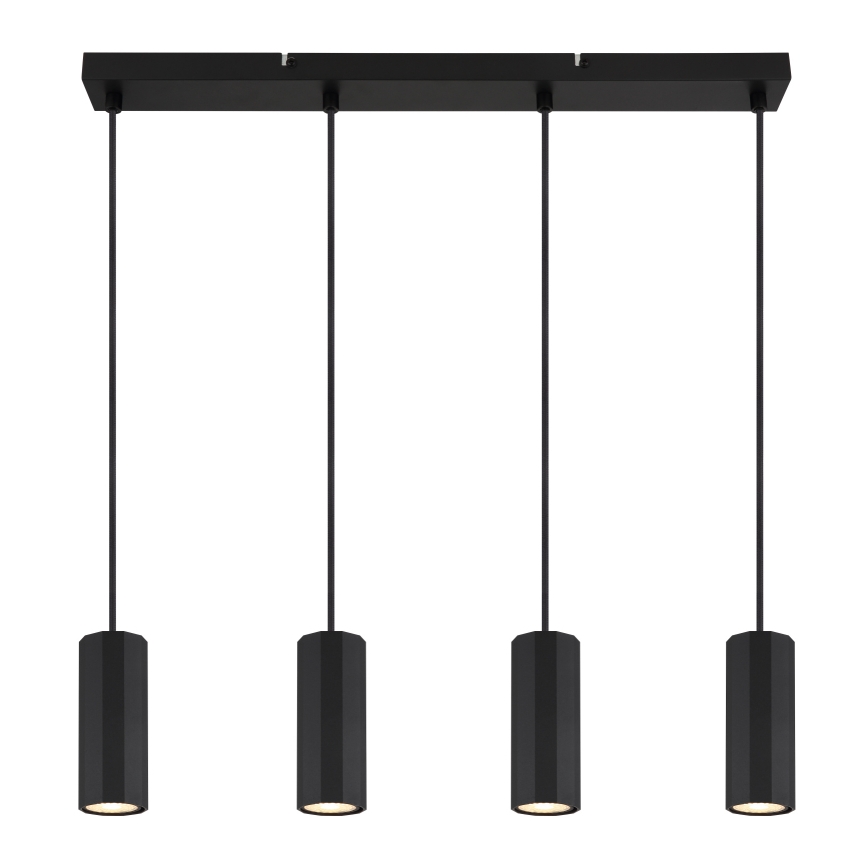 Globo - Hängeleuchte 4xGU10/25W/230V schwarz