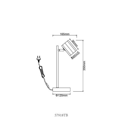 Globo - Tischleuchte 1xGU10/5W/230V schwarz