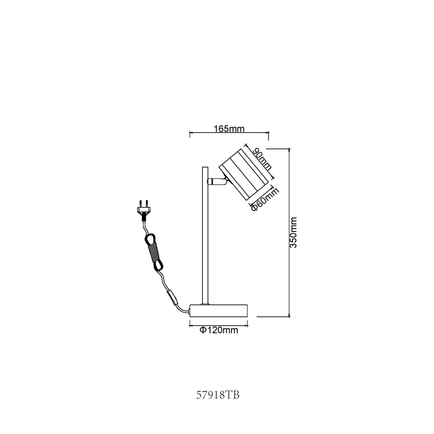 Globo - Tischleuchte 1xGU10/5W/230V schwarz