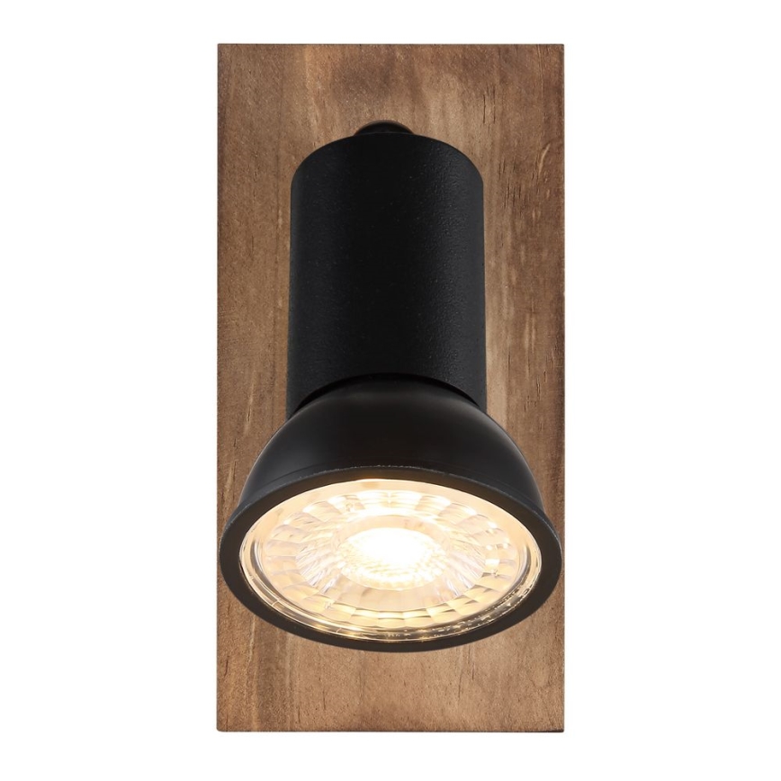 Globo - Wand-Spotleuchte 1xGU10/35W/230V Holz/schwarz