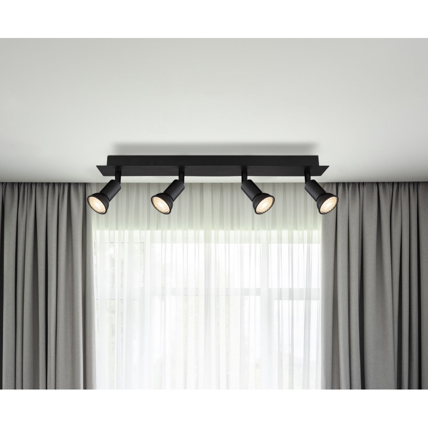 Globo - Strahler 4xGU10/35W/230V schwarz