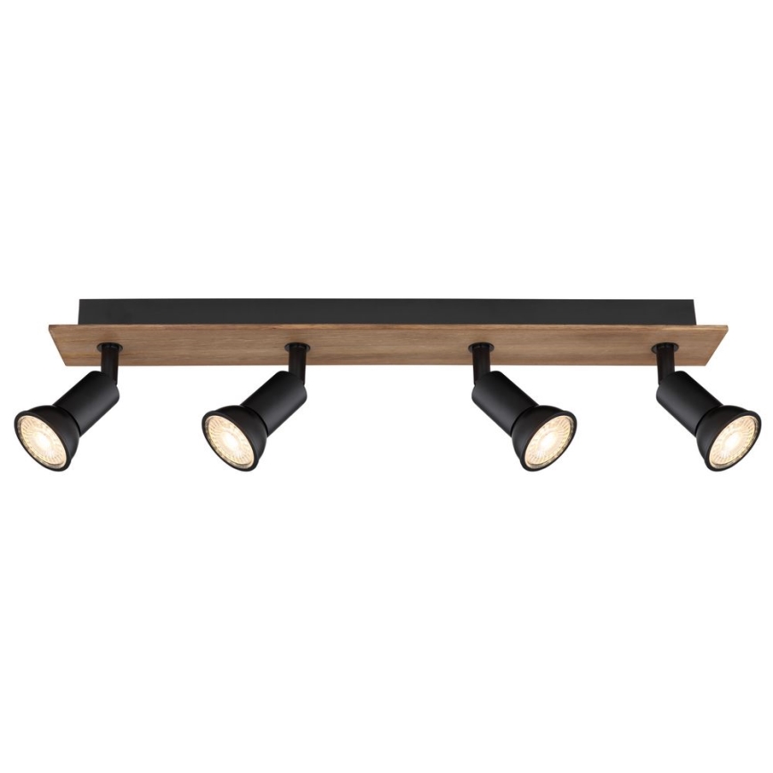 Globo - Deckenstrahler 4xGU10/35W/230V Holz/Metall