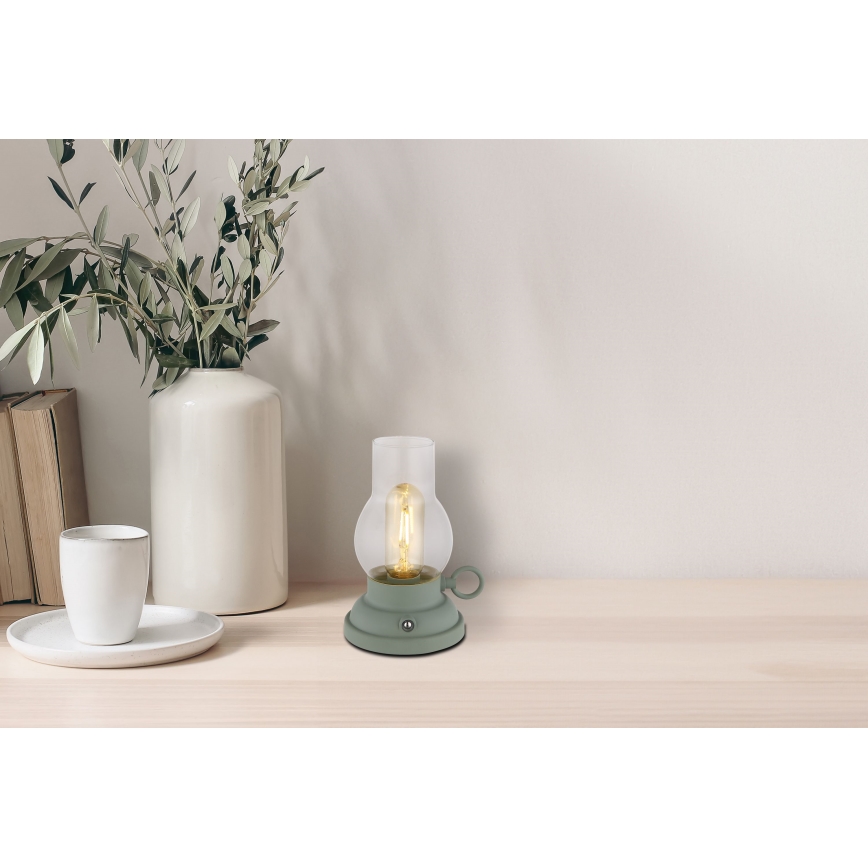 Globo - LED dimmbare wiederaufladbare Touch-Tischlampe LED/1W/3,7V 1200 mAh grün