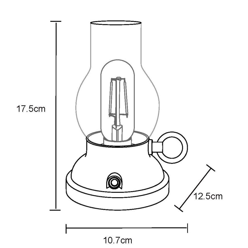 Globo - LED dimmbare wiederaufladbare Touch-Tischlampe LED/1W/3,7V 1200 mAh mattchrom