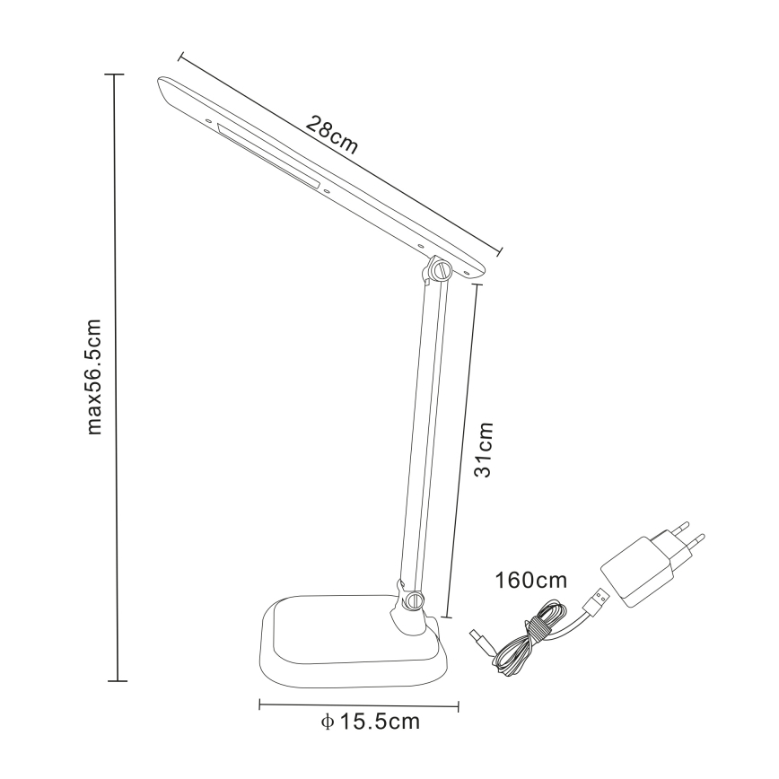 Globo - LED Dimmbare Tischleuchte LED/7W/230V