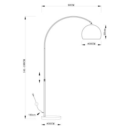 Globo - Stehlampe NEWCASTLE 1xE27/40W/230V