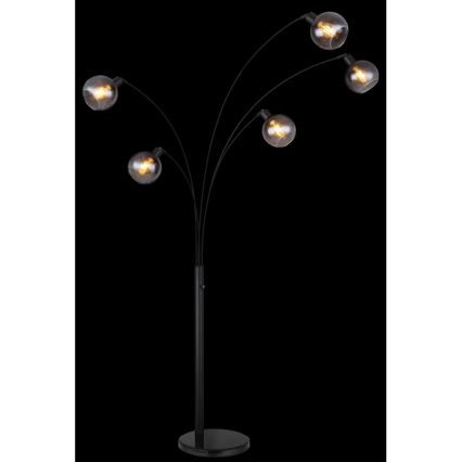 Globo - Stehleuchte 5xE27/40W/230V rauchig