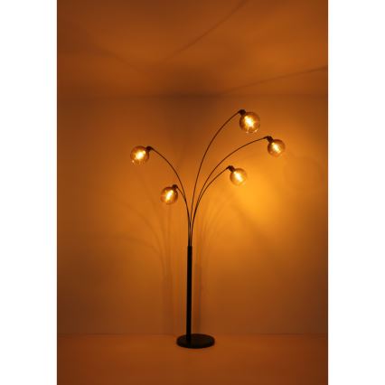 Globo - Stehleuchte 5xE27/40W/230V rauchig