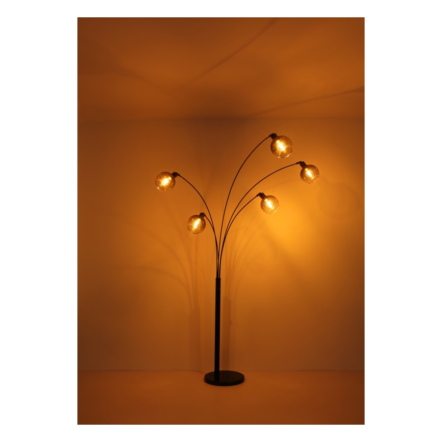 Globo - Stehleuchte 5xE27/40W/230V rauchig