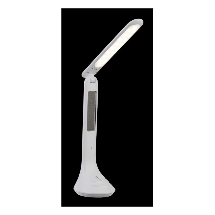Globo - Dimm- und wiederaufladbare LED-Tischlampe mit Display LED/4W/230V 2200 mAh weiß