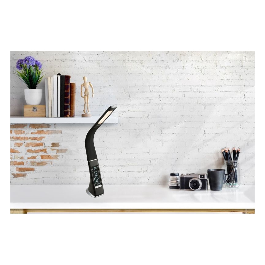 Globo - LED-dimmbare Touch-Tischleuchte mit Display LED/6,5W/230V 3000/4500/5800K schwarz