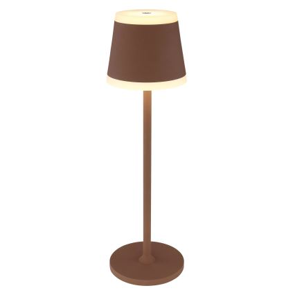 Globo - Dimm- und aufladbare LED-Tischleuchte mit Touch-Funktion LED/4,6W/3,7V 3000K 1800mAh braun IP54