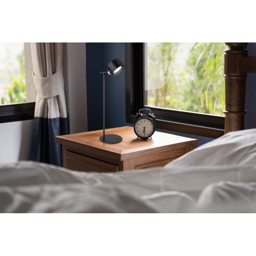 Globo - Dimmbare LED-Tischlampe mit Touch-Funktion 4in1 LED/4W/5V 3000/4000/5000K 1200 mAh schwarz