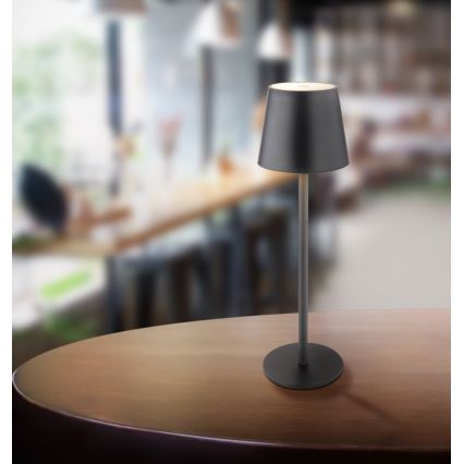 Globo - Dimmbare LED-Outdoor-Leuchte mit Touch-Funktion LED/3W/3,7V IP44 1800mAh + USB schwarz