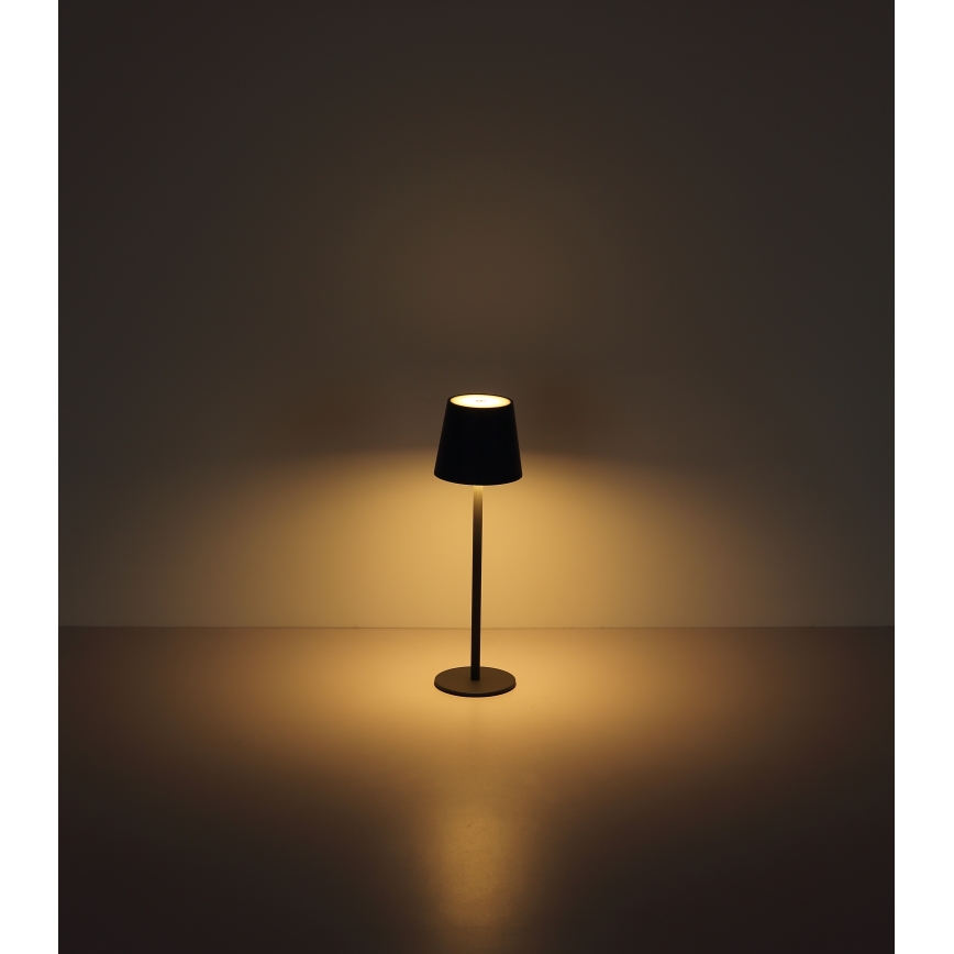 Globo - Dimmbare LED-Outdoor-Leuchte mit Touch-Funktion LED/3W/3,7V IP44 1800mAh + USB schwarz