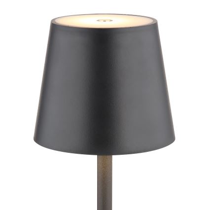 Globo - Dimmbare LED-Outdoor-Leuchte mit Touch-Funktion LED/3W/3,7V IP44 1800mAh + USB schwarz