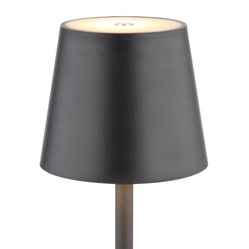 Globo - Dimmbare LED-Outdoor-Leuchte mit Touch-Funktion LED/3W/3,7V IP44 1800mAh + USB schwarz