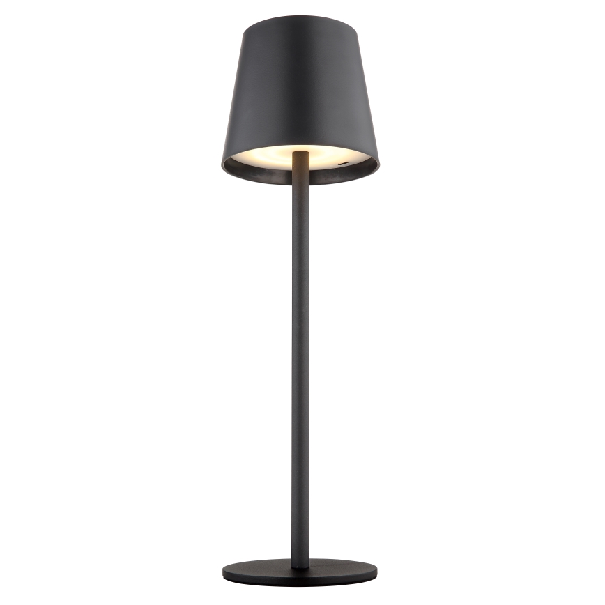 Globo - Dimmbare LED-Outdoor-Leuchte mit Touch-Funktion LED/3W/3,7V IP44 1800mAh + USB schwarz