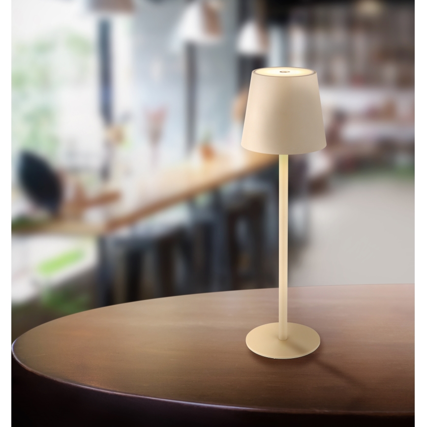 Globo - Dimmbare LED-Outdoor-Leuchte mit Touch-Funktion LED/3W/3,7V IP44 1800 mAh USB beige