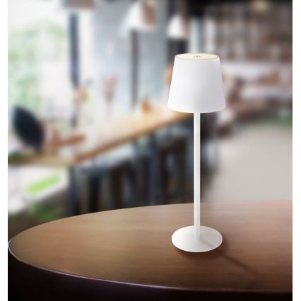 Globo - Dimmbare LED-Outdoor-Leuchte mit Touch-Funktion LED/3W/3,7V IP44 1800 mAh USB weiß