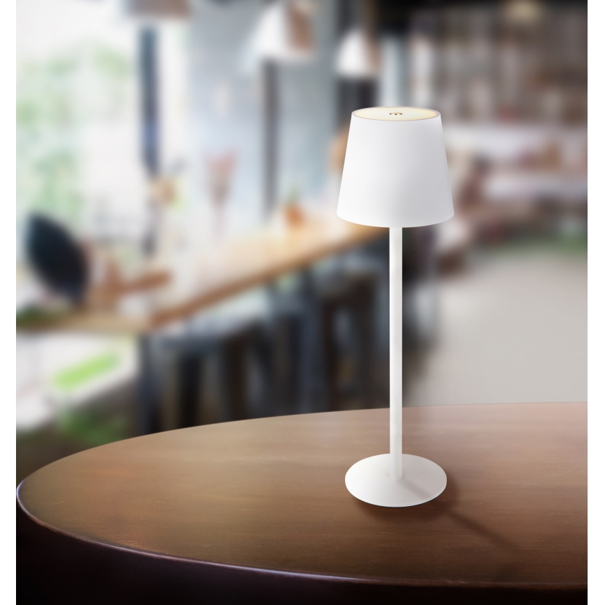 Globo - Dimmbare LED-Outdoor-Leuchte mit Touch-Funktion LED/3W/3,7V IP44 1800 mAh USB weiß