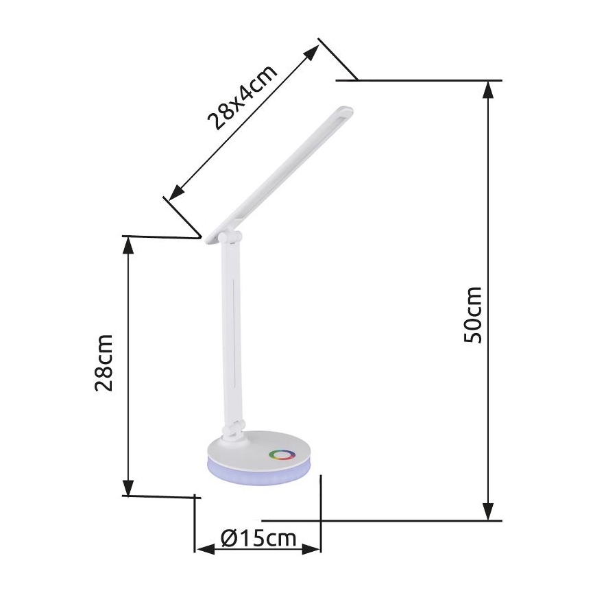 Globo - Dimmbare LED-RGBW-Tischleuchte mit Touch-Funktion LED/5W/230V + LED/2W 2700K/4000K/6500K weiß