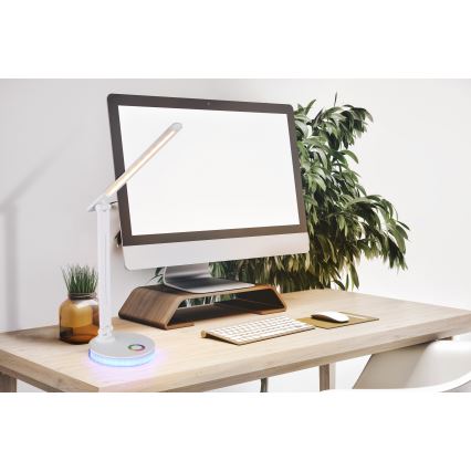 Globo - LED RGBW dimmbare Touch-Tischlampe LED/5W/230V + LED/2W 2700K/4000K/6500K weiß