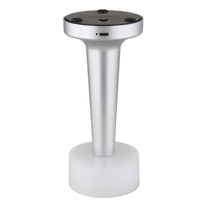 Globo - Dimmbare LED-Tischleuchte mit Touch-Funktion LED/1W/3,7V 2700K/4000K/6500K 800 mAh USB matt Chrom