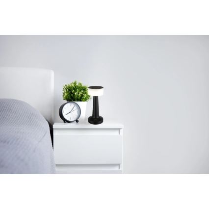 Globo - LED dimmbare Touch-Tischlampe LED/1W/3,7V 2700K/4000K/6500K 800 mAh USB schwarz