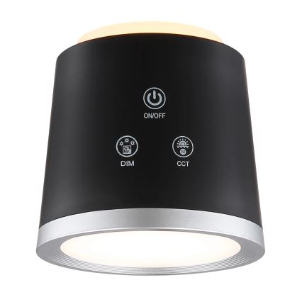 Globo - LED dimmbare Touch-Tischlampe 4in1 LED/6W/3,7V 3000K/4000K/6500K 1500 mAh USB schwarz