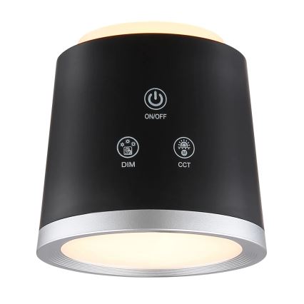 Globo - LED dimmbare Touch-Tischlampe 4in1 LED/6W/3,7V 3000K/4000K/6500K 1500 mAh USB schwarz