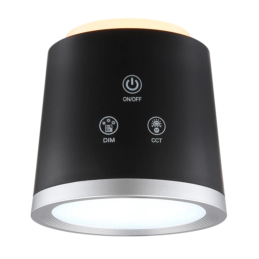 Globo - LED dimmbare Touch-Tischlampe 4in1 LED/6W/3,7V 3000K/4000K/6500K 1500 mAh USB schwarz