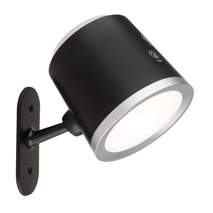 Globo - Dimmbare LED-Tischleuchte mit Touch-Funktion 4in1 LED/6W/3,7V 3000K/4000K/6500K 1500 mAh USB schwarz