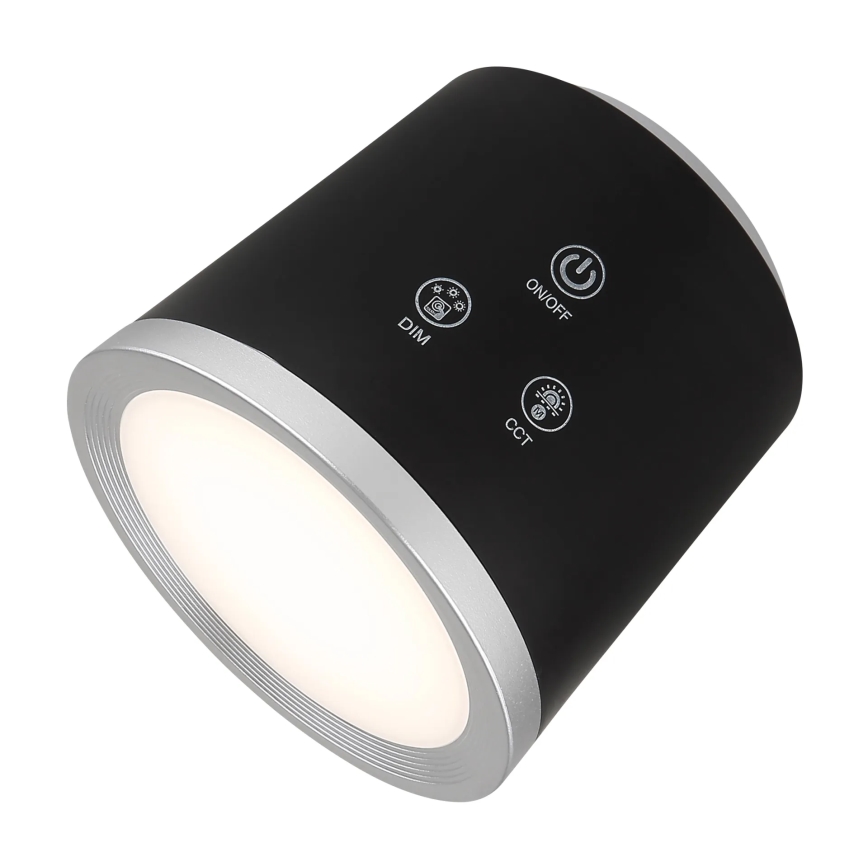 Globo - Dimmbare LED-Tischleuchte mit Touch-Funktion 4in1 LED/6W/3,7V 3000K/4000K/6500K 1500 mAh USB schwarz