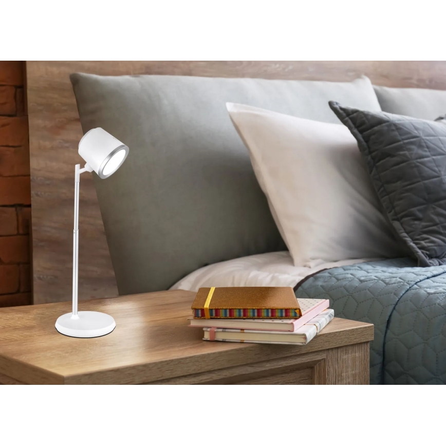 Globo - Dimmbare LED-Tischleuchte mit Touch-Funktion 4in1 LED/6W/3,7V 3000K/4000K/6500K 1500 mAh USB weiß