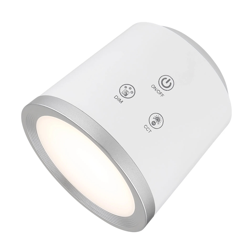 Globo - Dimmbare LED-Tischleuchte mit Touch-Funktion 4in1 LED/6W/3,7V 3000K/4000K/6500K 1500 mAh USB weiß