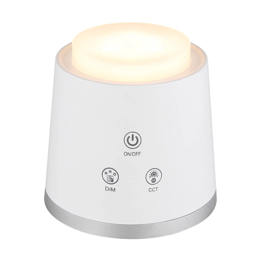 Globo - Dimmbare LED-Tischleuchte mit Touch-Funktion 4in1 LED/6W/3,7V 3000K/4000K/6500K 1500 mAh USB weiß
