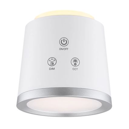 Globo - Dimmbare LED-Tischleuchte mit Touch-Funktion 4in1 LED/6W/3,7V 3000K/4000K/6500K 1500 mAh USB weiß