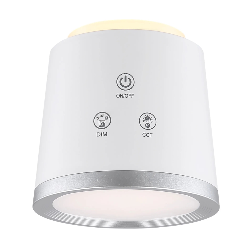 Globo - Dimmbare LED-Tischleuchte mit Touch-Funktion 4in1 LED/6W/3,7V 3000K/4000K/6500K 1500 mAh USB weiß