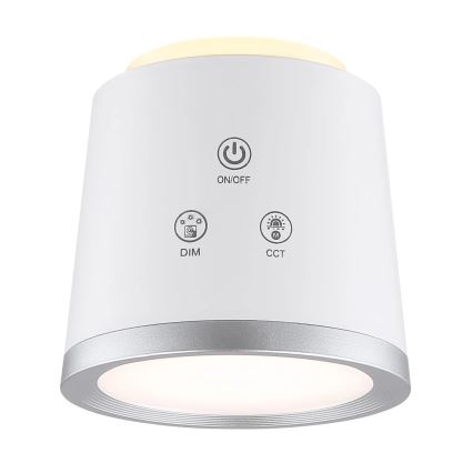 Globo - Dimmbare LED-Tischleuchte mit Touch-Funktion 4in1 LED/6W/3,7V 3000K/4000K/6500K 1500 mAh USB weiß