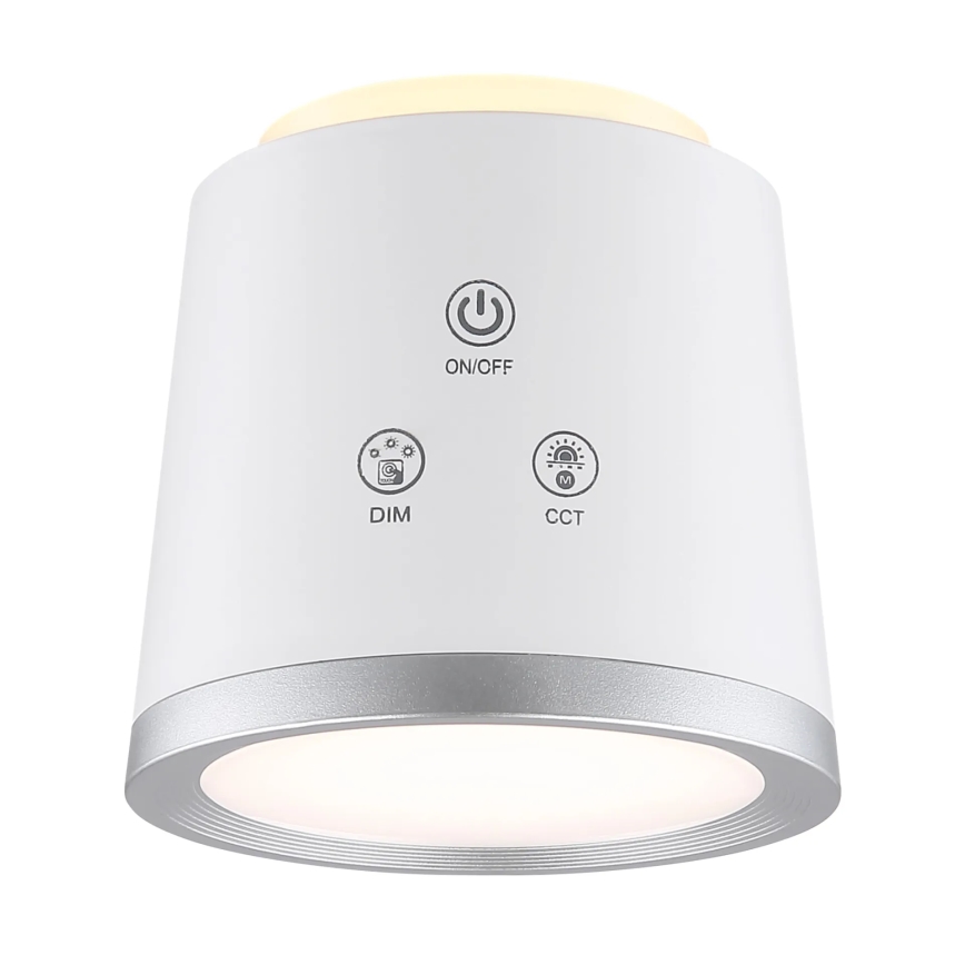 Globo - Dimmbare LED-Tischleuchte mit Touch-Funktion 4in1 LED/6W/3,7V 3000K/4000K/6500K 1500 mAh USB weiß