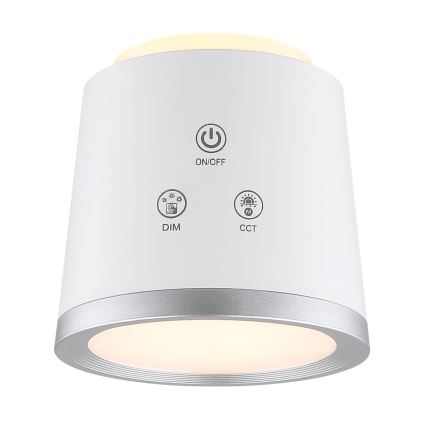 Globo - Dimmbare LED-Tischleuchte mit Touch-Funktion 4in1 LED/6W/3,7V 3000K/4000K/6500K 1500 mAh USB weiß
