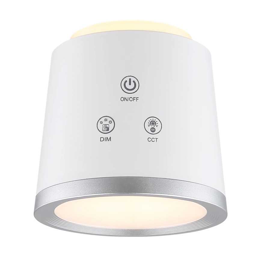 Globo - Dimmbare LED-Tischleuchte mit Touch-Funktion 4in1 LED/6W/3,7V 3000K/4000K/6500K 1500 mAh USB weiß