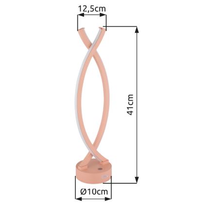 Globo - LED dimmbare Touch-Tischlampe LED/1W/3,7V 3000K 1800 mAh USB rosa