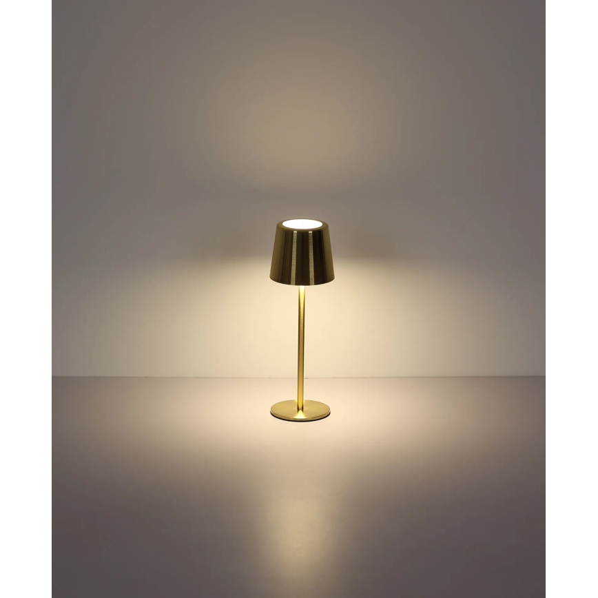 Globo - LED dimmbare Touch-Tischlampe, wiederaufladbar, LED/2W/3,7V 3000/4000/6000K 2200 mAh, goldfarben