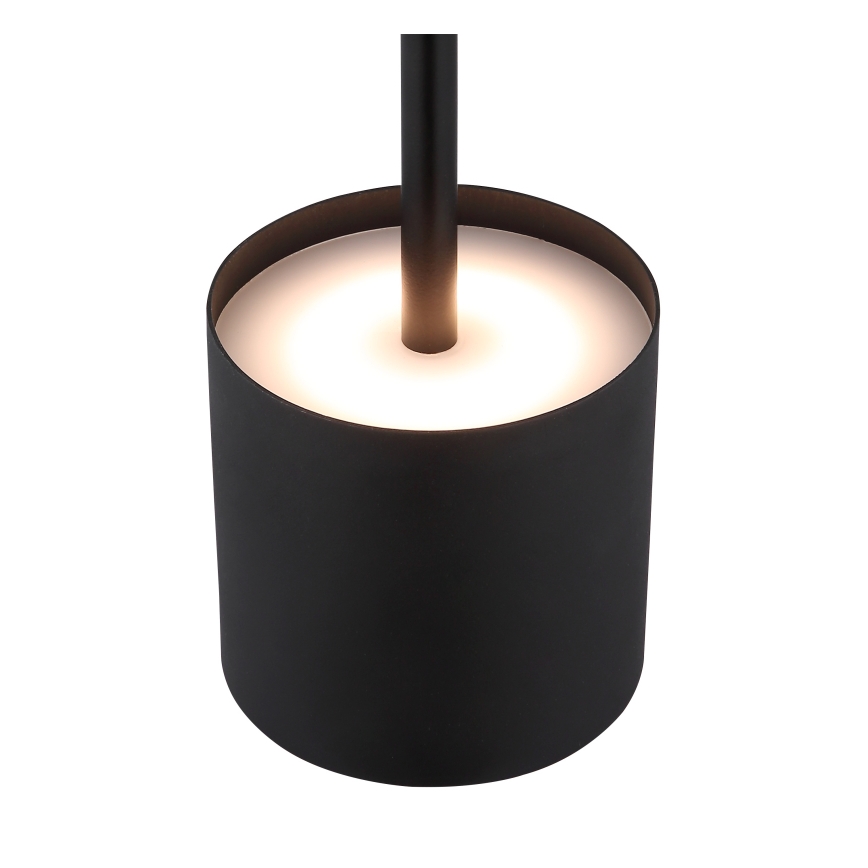 Globo - Dimmbare LED-Tischlampe mit Touch-Bedienung und Akku, 1,5 W/5 V, 2200 mAh, schwarz