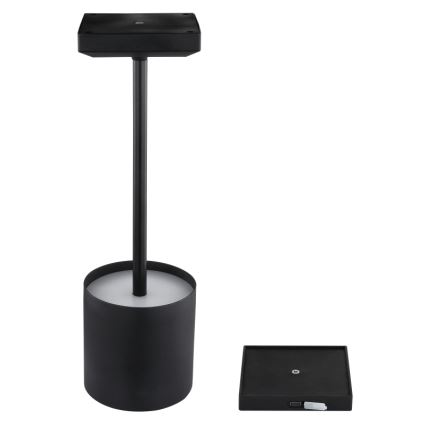Globo - Dimmbare LED-Tischlampe mit Touch-Bedienung und Akku, 1,5 W/5 V, 2200 mAh, schwarz