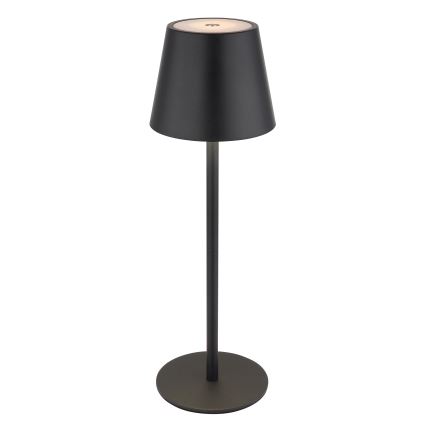 Globo - LED, dimmbar, mit Touch-Bedienung, wiederaufladbare Außen-Tischlampe 3-in-1 LED/3W/5V 3000/4000/5000K IP54 1800 mAh schwarz
